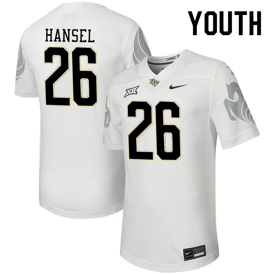 Youth #26 Brock Hansel UCF Knights Big 12 Conference College Football Jerseys Stitched-Black